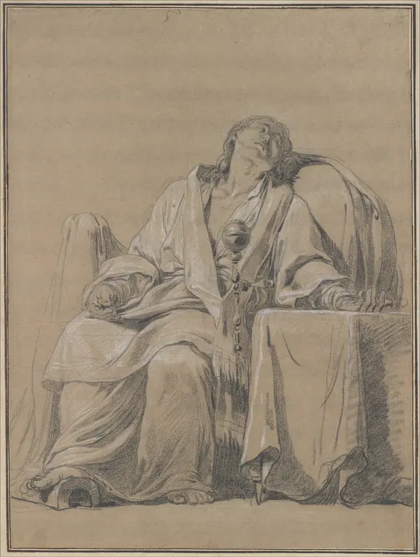 Youth Sleeping in a Chair Wall Art by François André Vincent - High-Resolution Digital Print