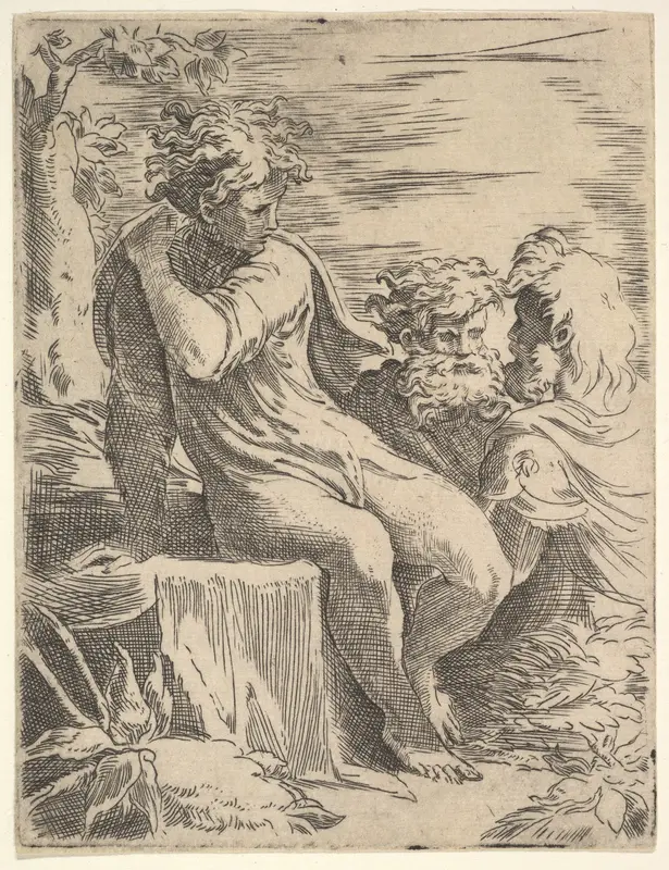 Youth with two old Men Wall Art by Anonymous, Italian, 16th century - High-Resolution Digital Print