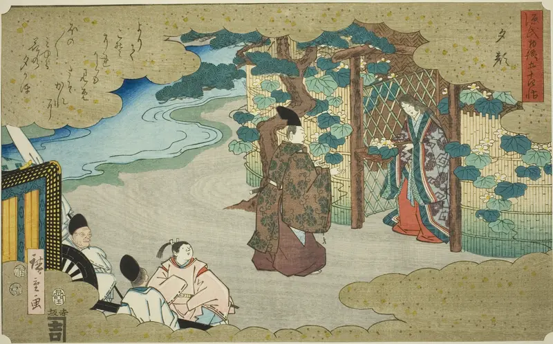 Yugao, from the series "Fifty-four Chapters of the Tale of Genji (Genji monogatari gojuyonjo)"