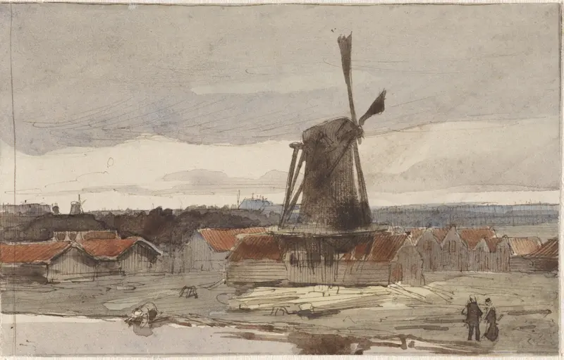 Zaagmolen aan het water Wall Art by Coen Metzelaar - High-Resolution Digital Print