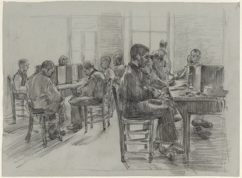 Zaal in een blindeninrichting Wall Art by Anthon Gerhard Alexander van Rappard - High-Resolution Digital Print