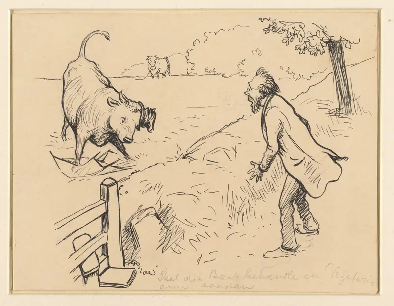Zal dat beest een vegetariër zoo behandelen Wall Art by Alfred Michael Roedstad Schmidt - High-Resolution Digital Print