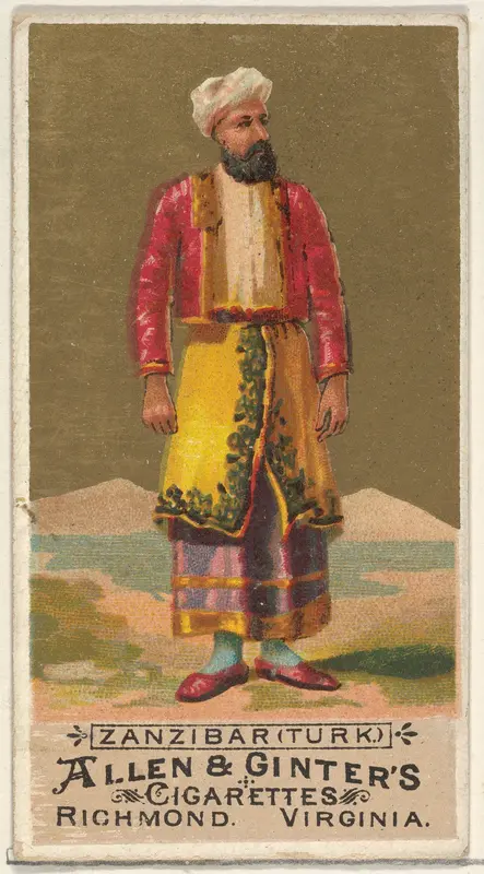 Zanzibar (Turk), from the Natives in Costume series (N16) for Allen & Ginter Cigarettes Brands Wall Art by Allen & Ginter - High-Resolution Digital Print