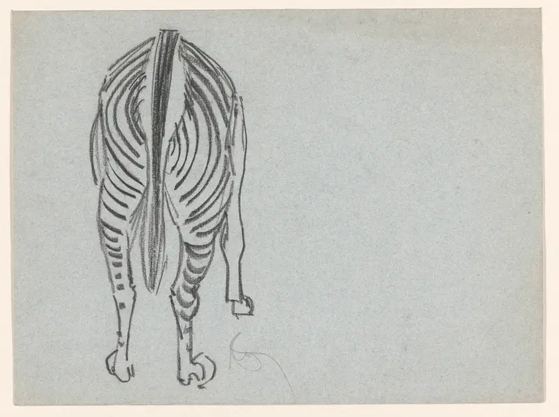 Zebra, van achteren Wall Art by Samuel Jessurun de Mesquita - High-Resolution Digital Print