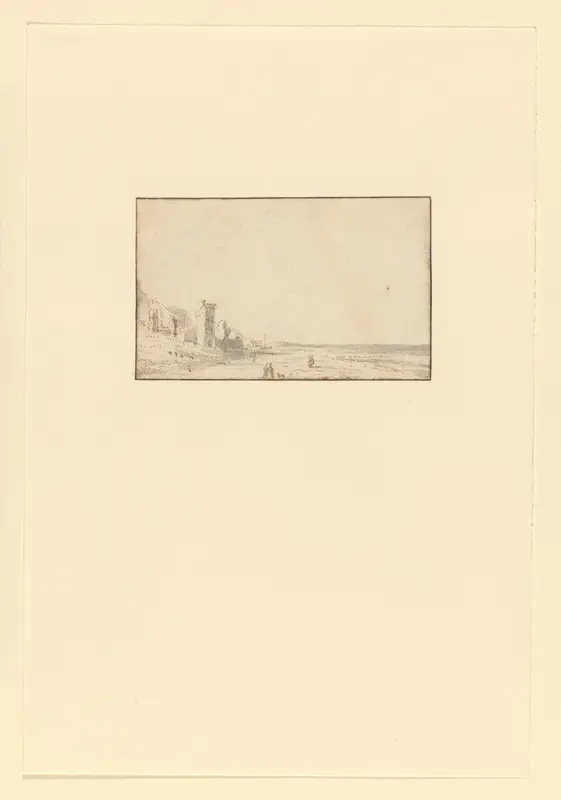Zeekust met een kasteel Wall Art by Unknown - High-Resolution Digital Print