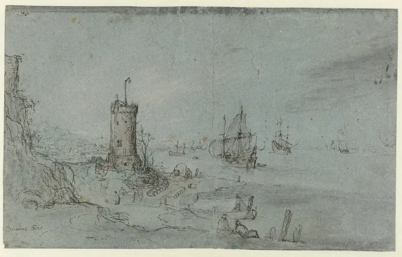 Zeekust met vuurtoren Wall Art by Unknown - High-Resolution Digital Print