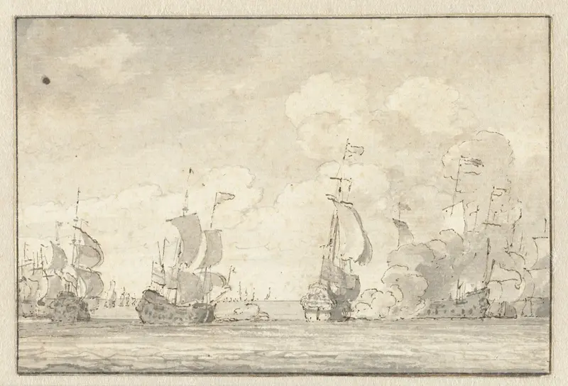 Zeeslag Wall Art by Willem van de Velde (II) - High-Resolution Digital Print