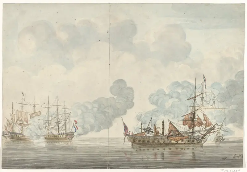 Zeeslag bij Cadiz, 1781 Wall Art by anonymous - High-Resolution Digital Print