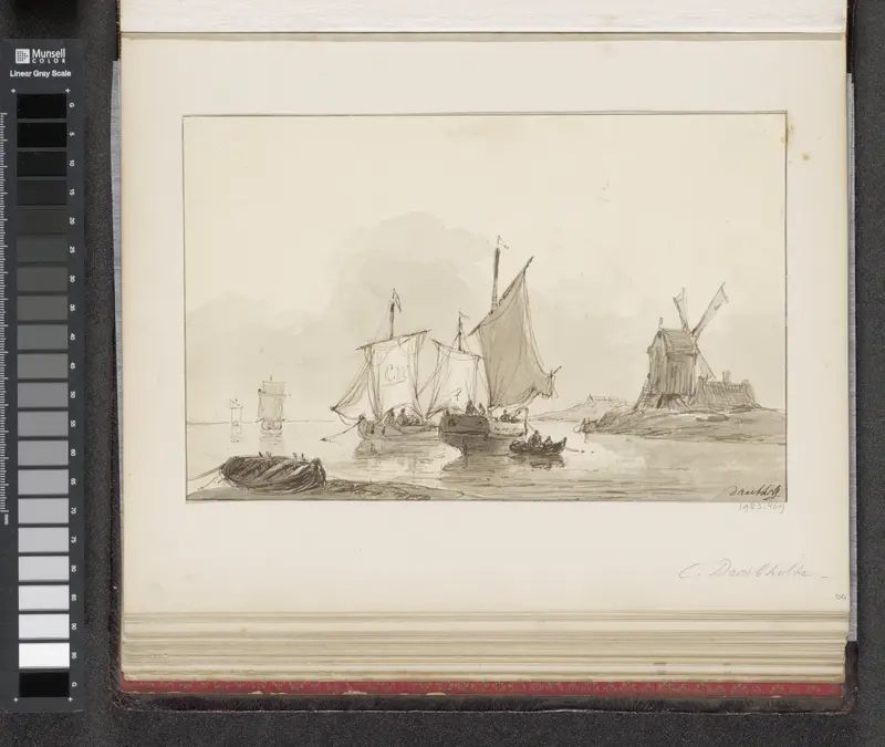 Zeilschepen voor een kust Wall Art by Unknown - High-Resolution Digital Print
