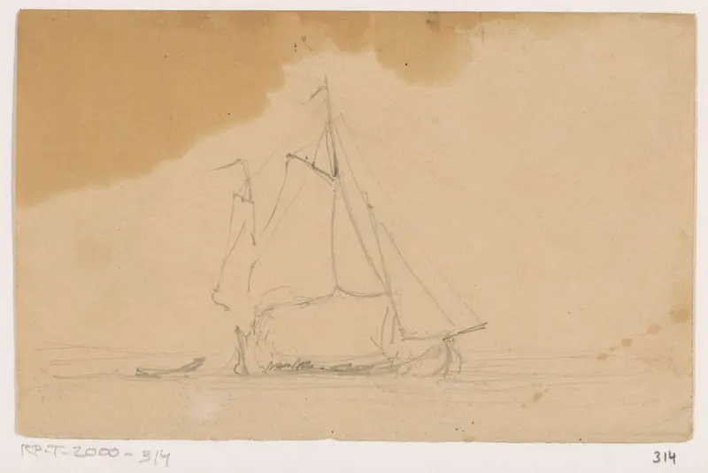 Zeilschip Wall Art by Johannes Tavenraat - High-Resolution Digital Print