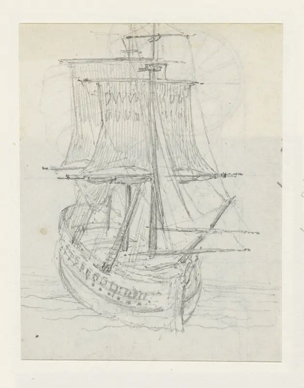 Zeilschip Wall Art by Georges Michel - High-Resolution Digital Print