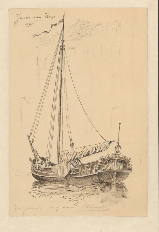 Zeilschip uit 1768 Wall Art by Jan Hoynck van Papendrecht - High-Resolution Digital Print
