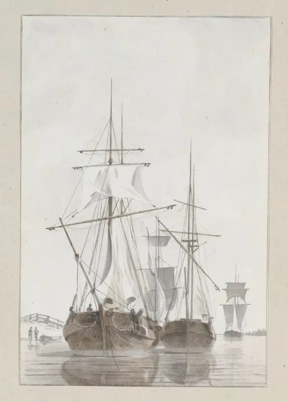 Zeilschip, van achteren gezien Wall Art by Hendrik Abraham Klinkhamer - High-Resolution Digital Print