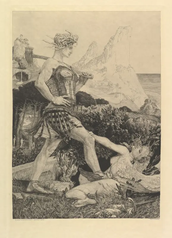 Zeit und Ruhm, from the series Vom Tode Zweiter Teil Wall Art by Max Klinger - High-Resolution Digital Print