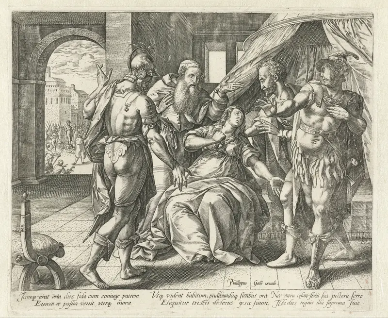 Zelfmoord van Lucretia Wall Art by Anthonie Blocklandt - High-Resolution Digital Print