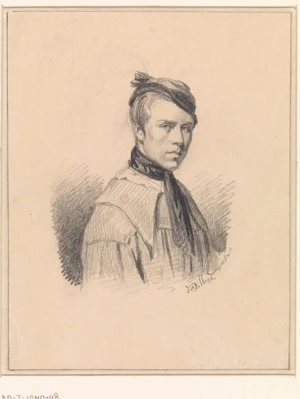 Zelfportret Wall Art by Adolphe Alexandre Dillens - High-Resolution Digital Print