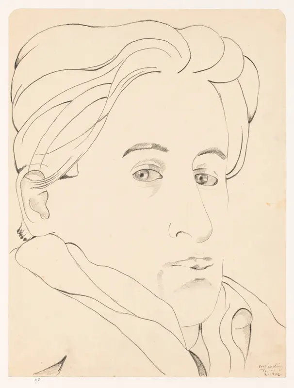Zelfportret: B-1-1, februari 1942 Wall Art by Cor van Teeseling - High-Resolution Digital Print
