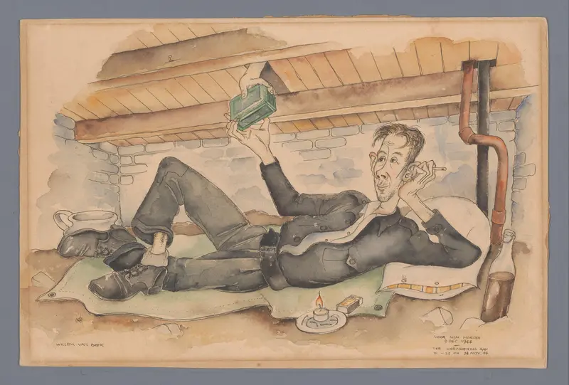 Zelfportret in onderduikplaats Wall Art by Unknown - High-Resolution Digital Print