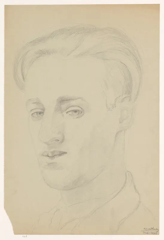 Zelfportret, mei 1942 Wall Art by Cor van Teeseling - High-Resolution Digital Print