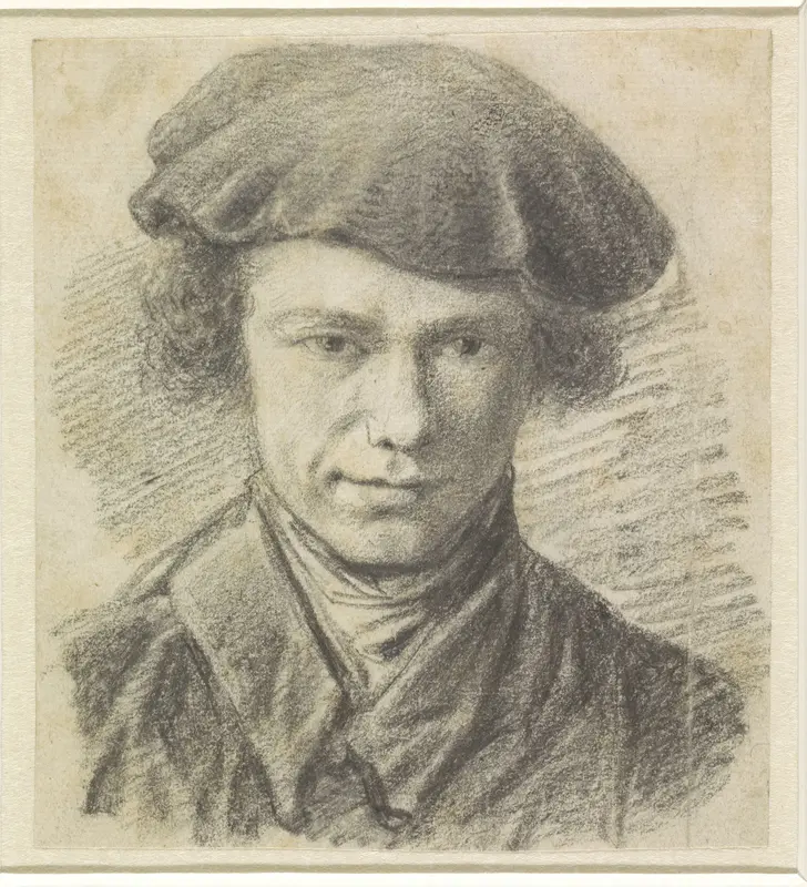 Zelfportret met baret Wall Art by Barend Cornelis Koekkoek - High-Resolution Digital Print