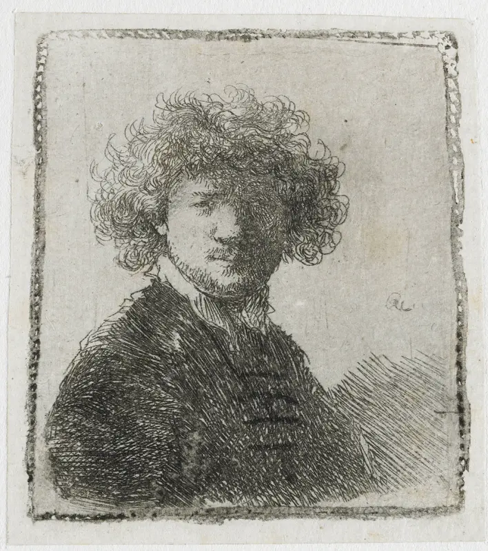 Zelfportret met krullend haar Wall Art by Unknown - High-Resolution Digital Print