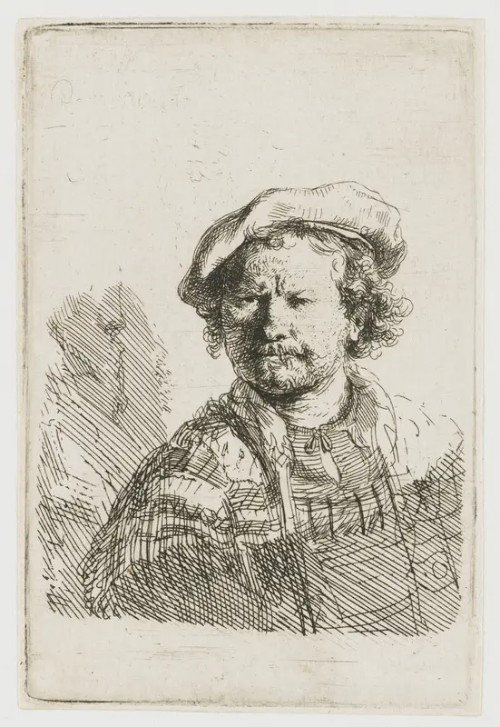 Zelfportret met platte baret Wall Art by Unknown - High-Resolution Digital Print