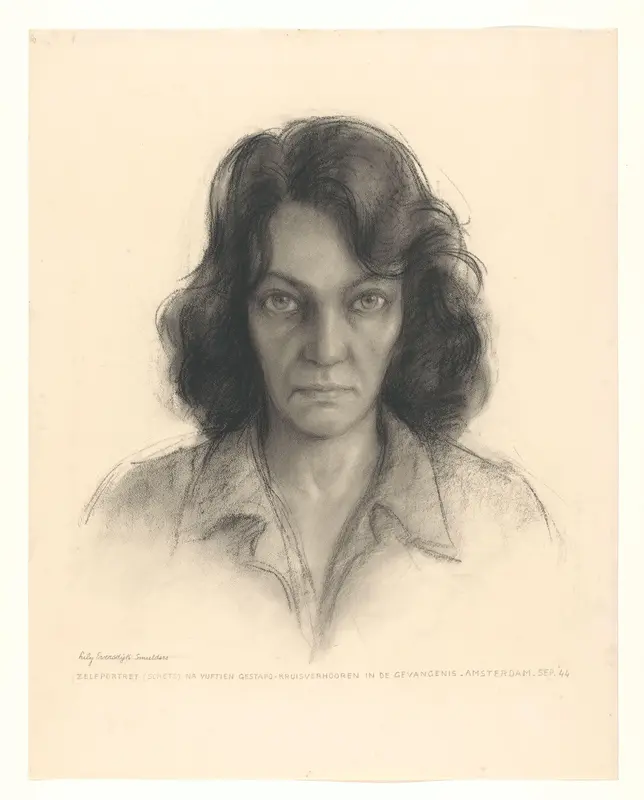 Zelfportret na vijftien Gestapo-kruisverhoren in de gevangenis Wall Art by Unknown - High-Resolution Digital Print