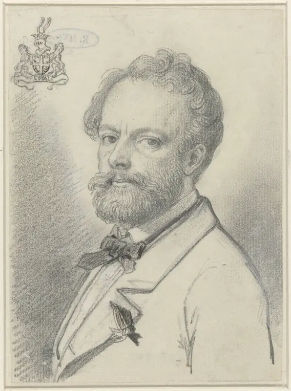 Zelfportret van Eugène van Maldeghem Wall Art by Eugène Van Maldeghem - High-Resolution Digital Print