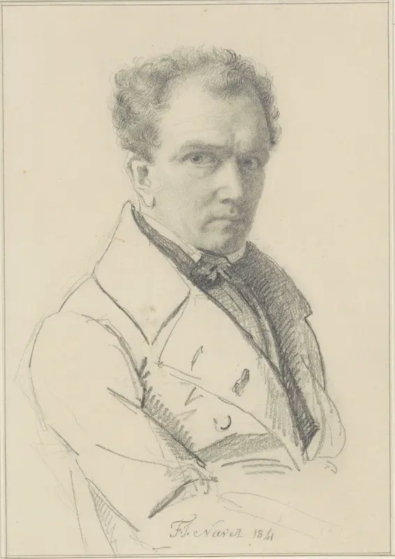 Zelfportret van François Joseph Navez Wall Art by François Joseph Navez - High-Resolution Digital Print