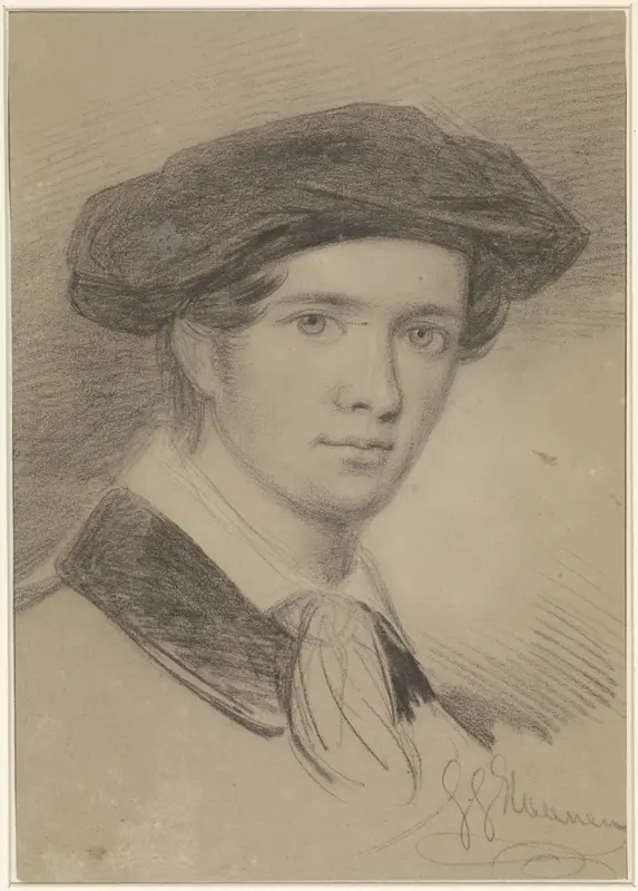 Zelfportret van George Gillis Haanen Wall Art by George Gillis Haanen - High-Resolution Digital Print