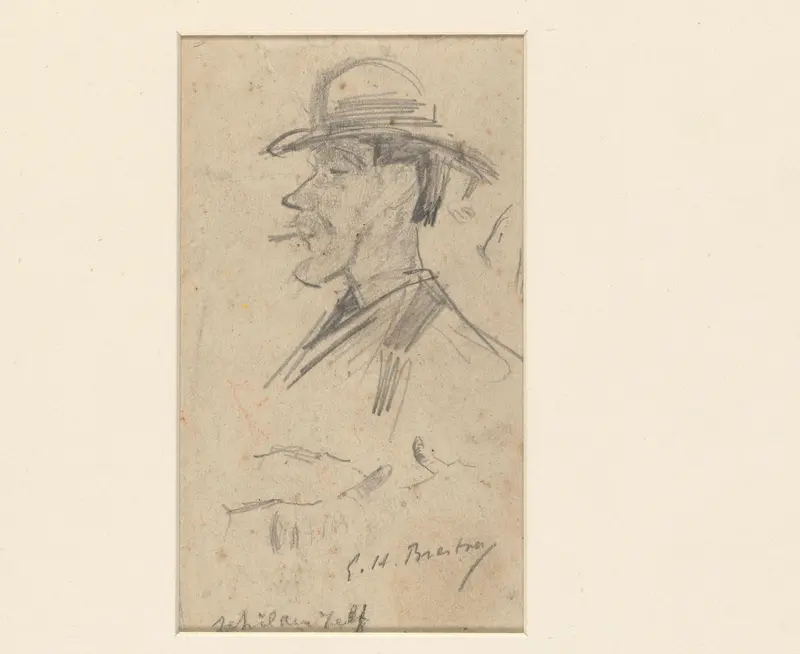 Zelfportret van Goerge Hendrik Breitner Wall Art by George Hendrik Breitner - High-Resolution Digital Print