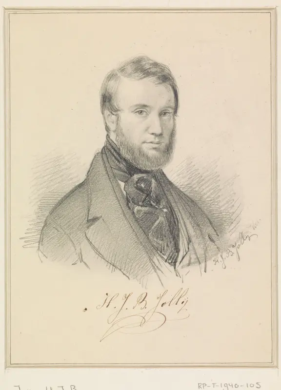Zelfportret van Henri Jean Baptiste Jolly Wall Art by Henri Jean Baptiste Jolly - High-Resolution Digital Print