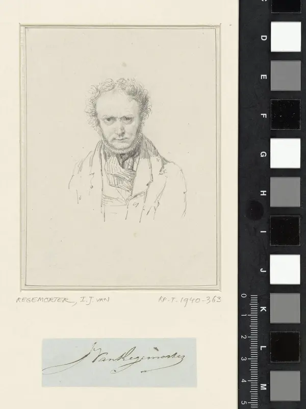 Zelfportret van Ignatius Josephus van Regemorter Wall Art by Ignatius Josephus Van Regemorter - High-Resolution Digital Print