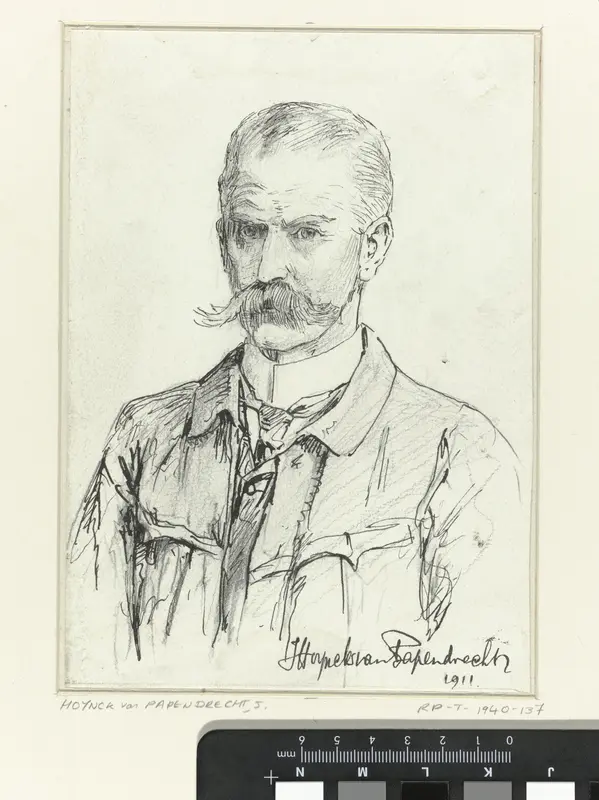 Zelfportret van Jan Hoynck van Papendrecht Wall Art by Jan Hoynck van Papendrecht - High-Resolution Digital Print