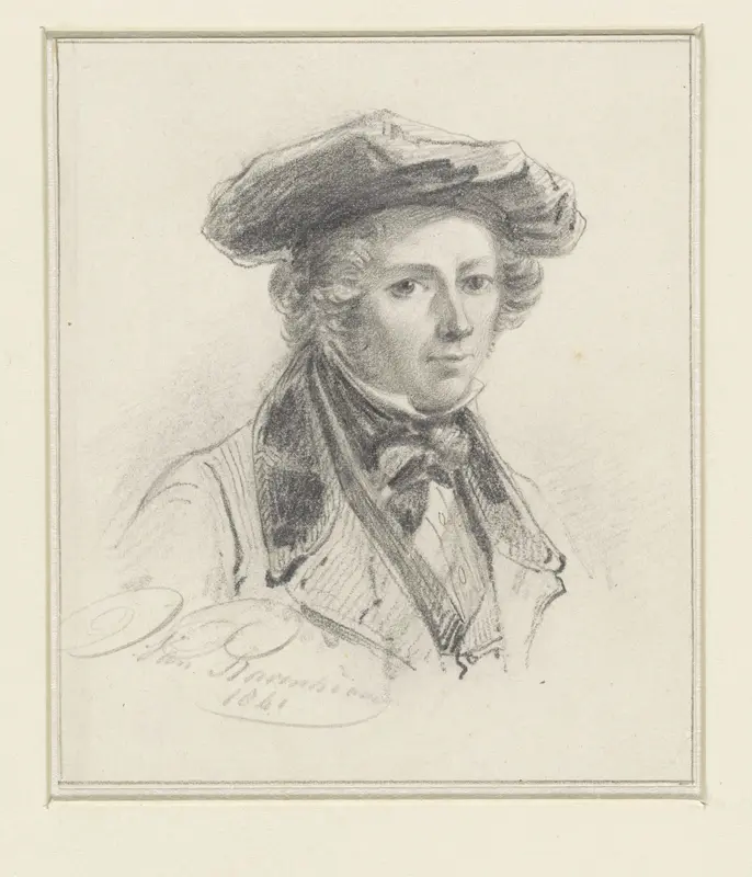 Zelfportret van Jan van Ravenswaay Wall Art by Jan van Ravenswaay - High-Resolution Digital Print