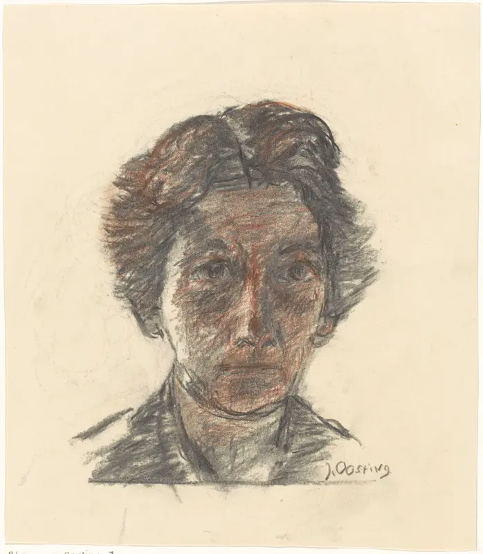 Zelfportret van Jeanne Bieruma Oosting Wall Art by Jeanne Bieruma Oosting - High-Resolution Digital Print
