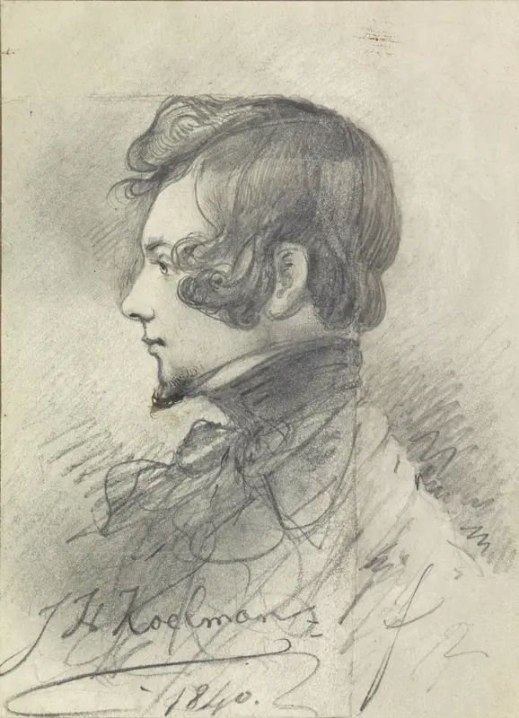 Zelfportret van J.H. Koelman Wall Art by Johan Hendrik Koelman - High-Resolution Digital Print