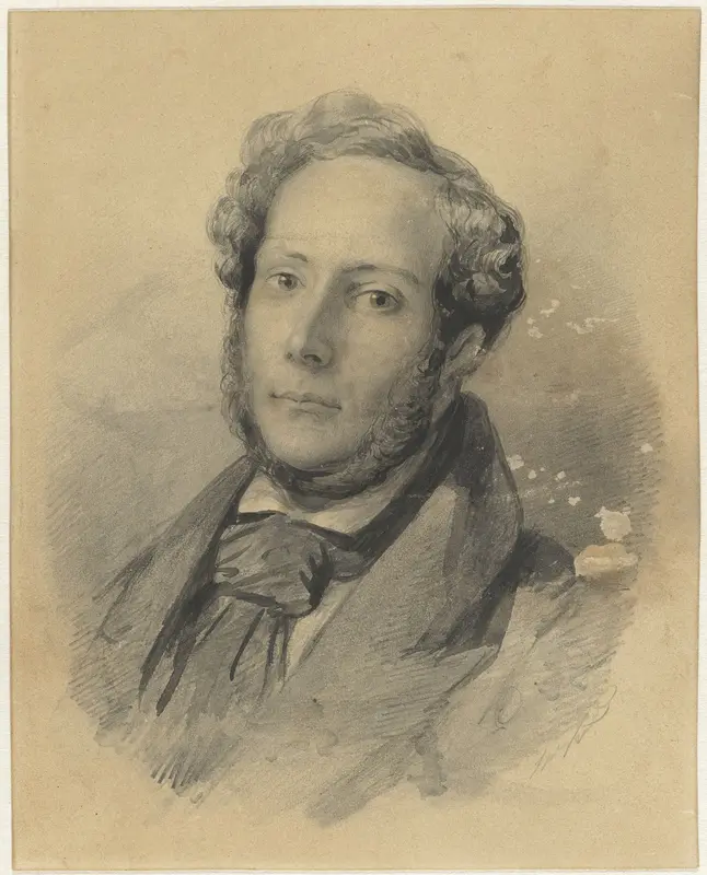 Zelfportret van Johann Wilhelm Kaiser (I) Wall Art by Johann Wilhelm Kaiser (I) - High-Resolution Digital Print