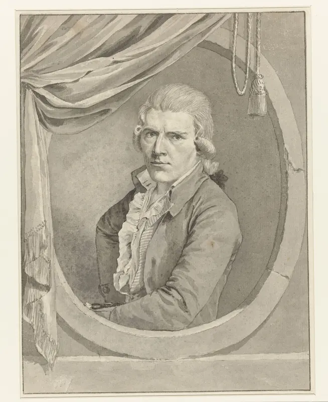 Zelfportret van Johannes Christiaan Bendorp Wall Art by Johannes Christiaan Bendorp - High-Resolution Digital Print