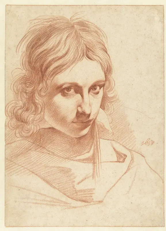 Zelfportret van Leendert van der Cooghen (?) Wall Art by Leendert van der Cooghen - High-Resolution Digital Print