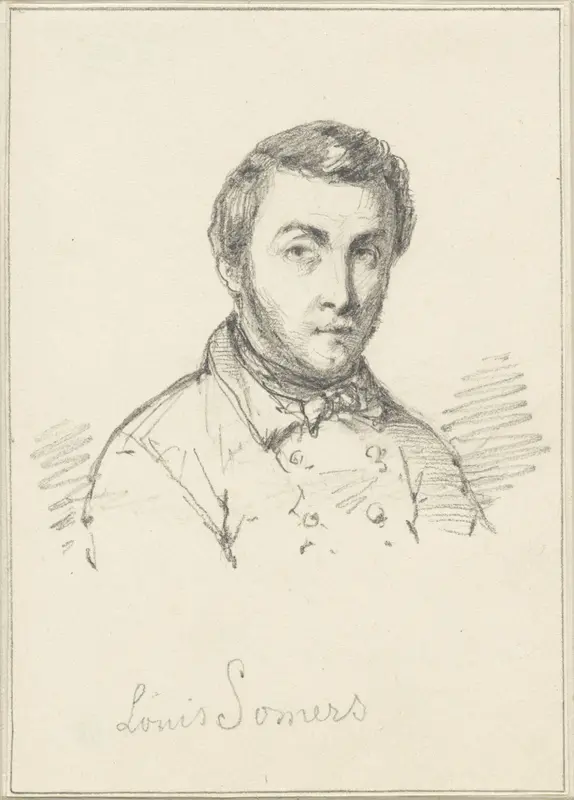 Zelfportret van Louis Jean Somers Wall Art by Louis Jean Somers - High-Resolution Digital Print
