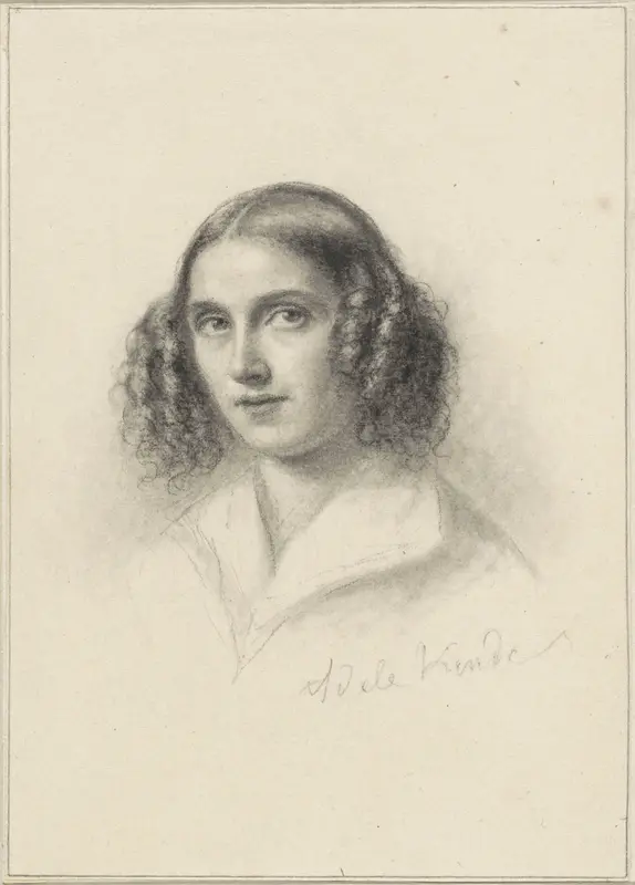 Zelfportret van Marie Adelaïde Kindt Wall Art by Adèle Kindt - High-Resolution Digital Print
