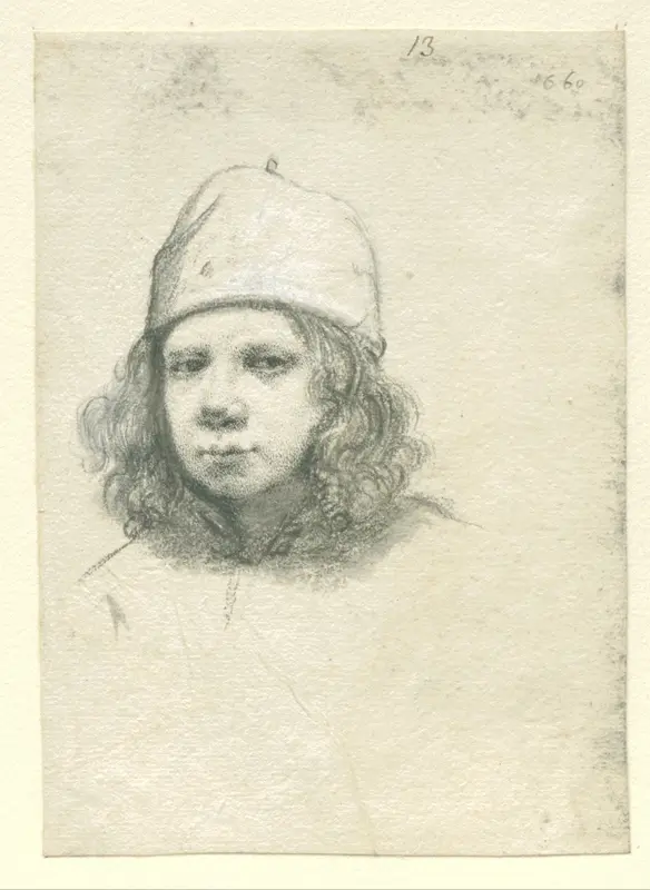 Zelfportret van Moses ter Borch met muts, van voren Wall Art by Moses ter Borch - High-Resolution Digital Print