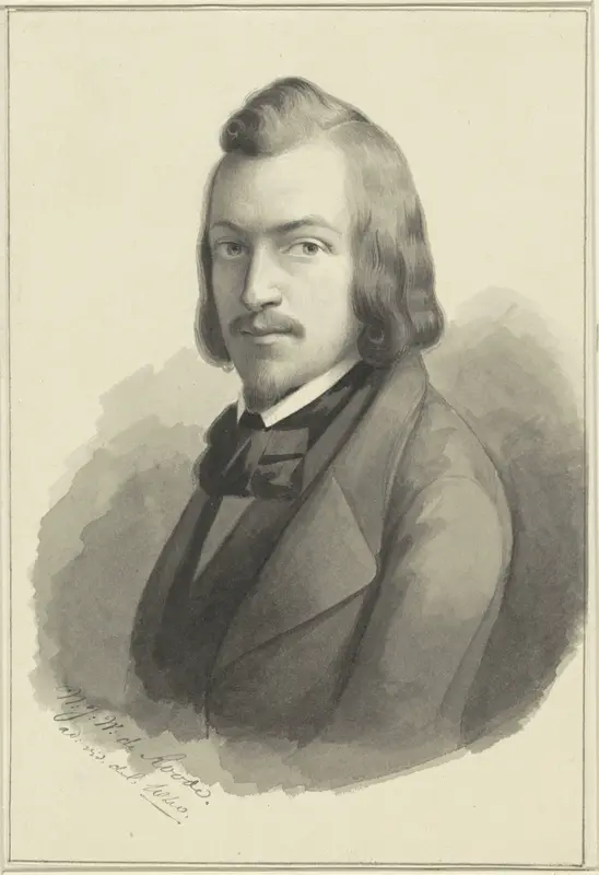 Zelfportret van Nicolaas Johannes Wilhelmus de Roode Wall Art by Nicolaas Johannes Wilhelmus de Roode - High-Resolution Digital Print