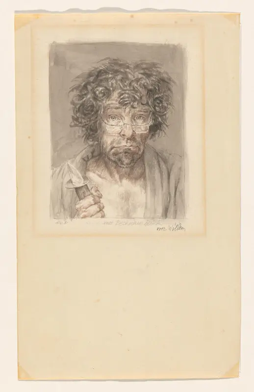 Zelfportret van Peter Vos Wall Art by Unknown - High-Resolution Digital Print