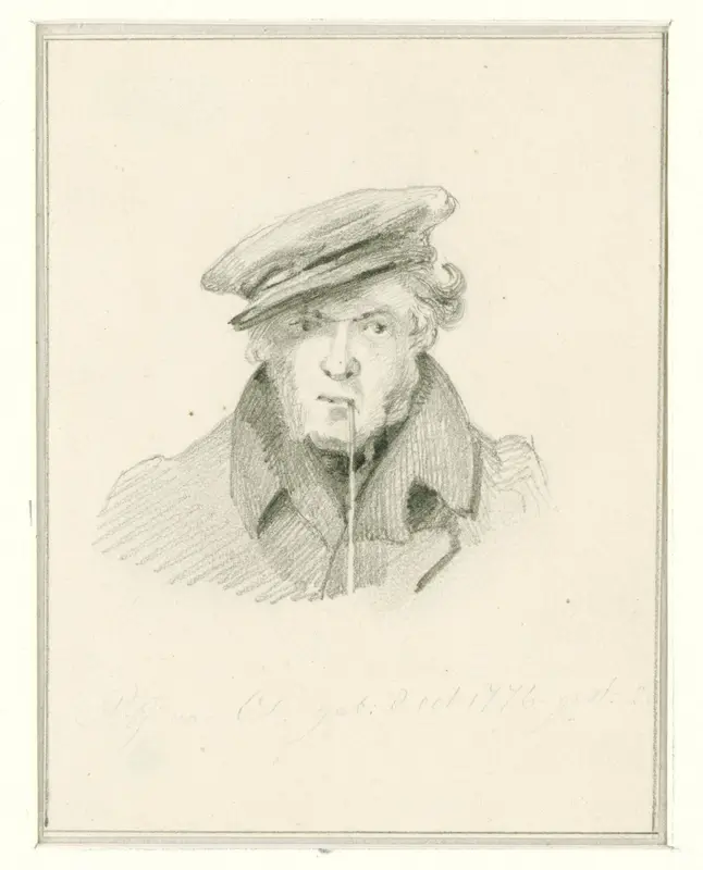 Zelfportret van Pieter Gerardus van Os Wall Art by Pieter Gerardus van Os - High-Resolution Digital Print