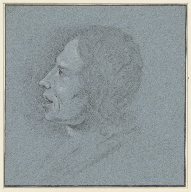 Zelfportret van tekenaar Johannes Ziesenis Wall Art by Johannes Ziesenis - High-Resolution Digital Print