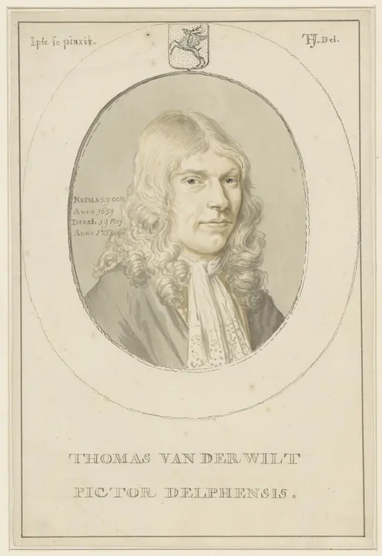 Zelfportret van Thomas van der Wilt Wall Art by Tako Hajo Jelgersma - High-Resolution Digital Print