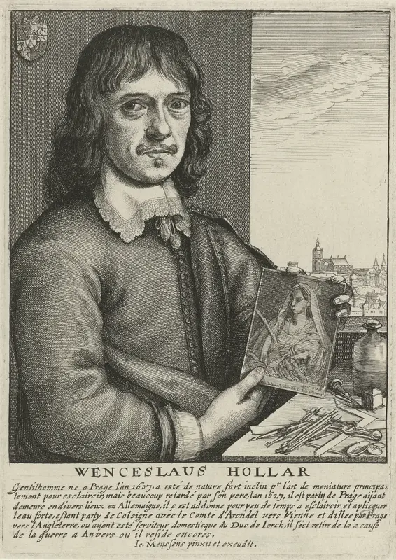 Zelfportret van Wenzel Hollar Wall Art by Wenceslaus Hollar - High-Resolution Digital Print