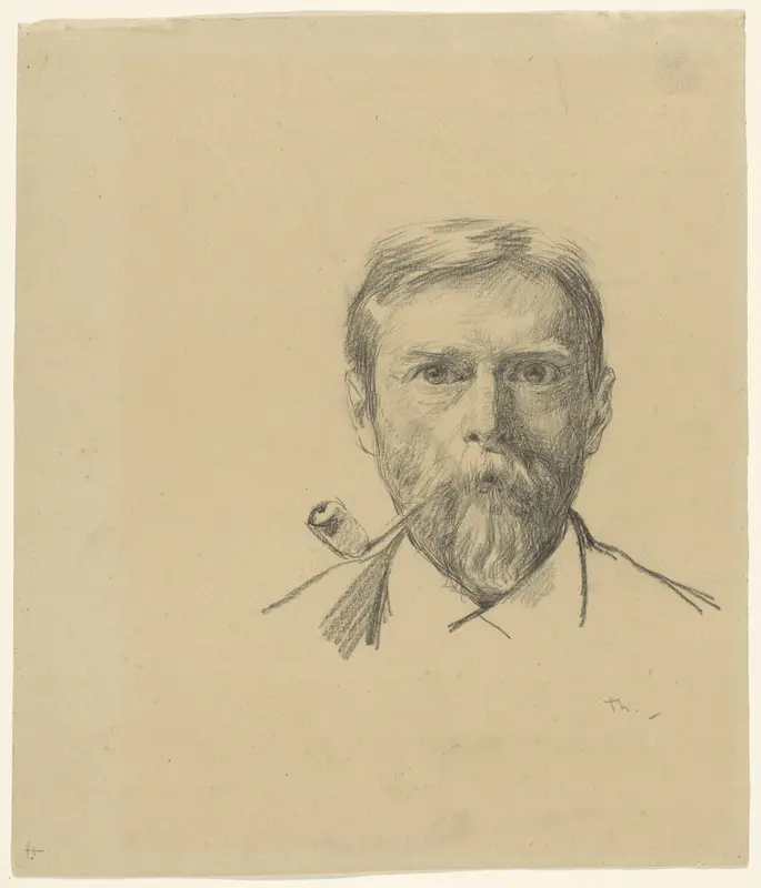 Zelfportret van Willem Bastiaan Tholen Wall Art by Willem Bastiaan Tholen - High-Resolution Digital Print